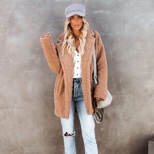 Love Tree Tan Teddy Coat